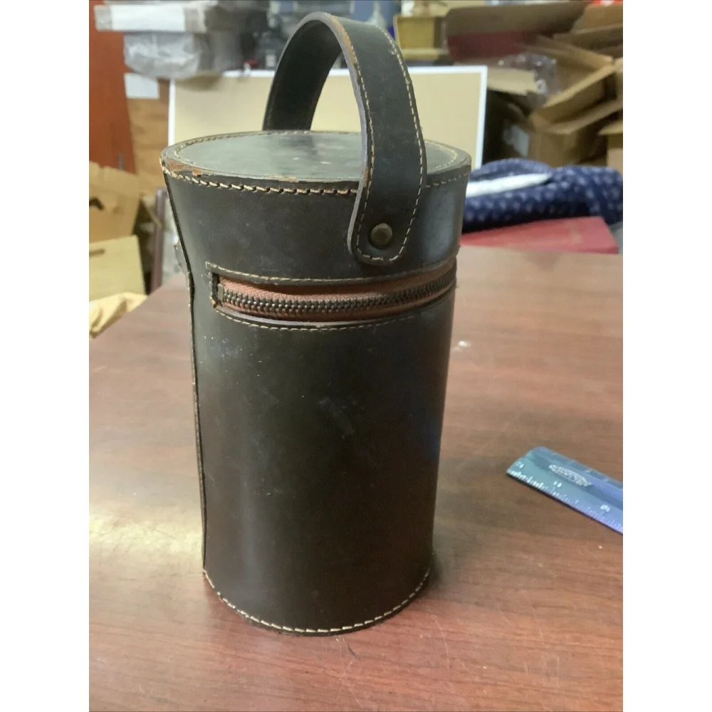 Rare Vintage GERMAN AHS CHROME ART DECO 3 FLASK TRAVEL BAR MID CENTURY MODERN